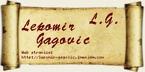 Lepomir Gagović vizit kartica